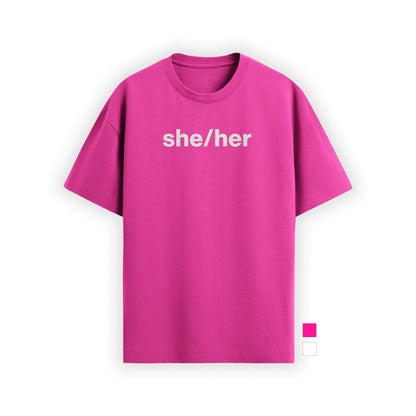 she/her tee