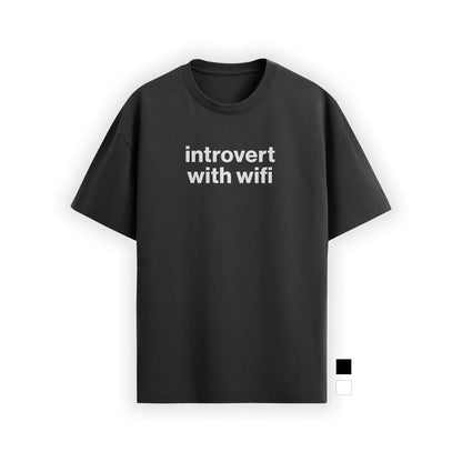 introvert with wifi tee