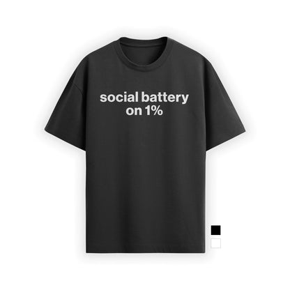 social battery on 1% tee