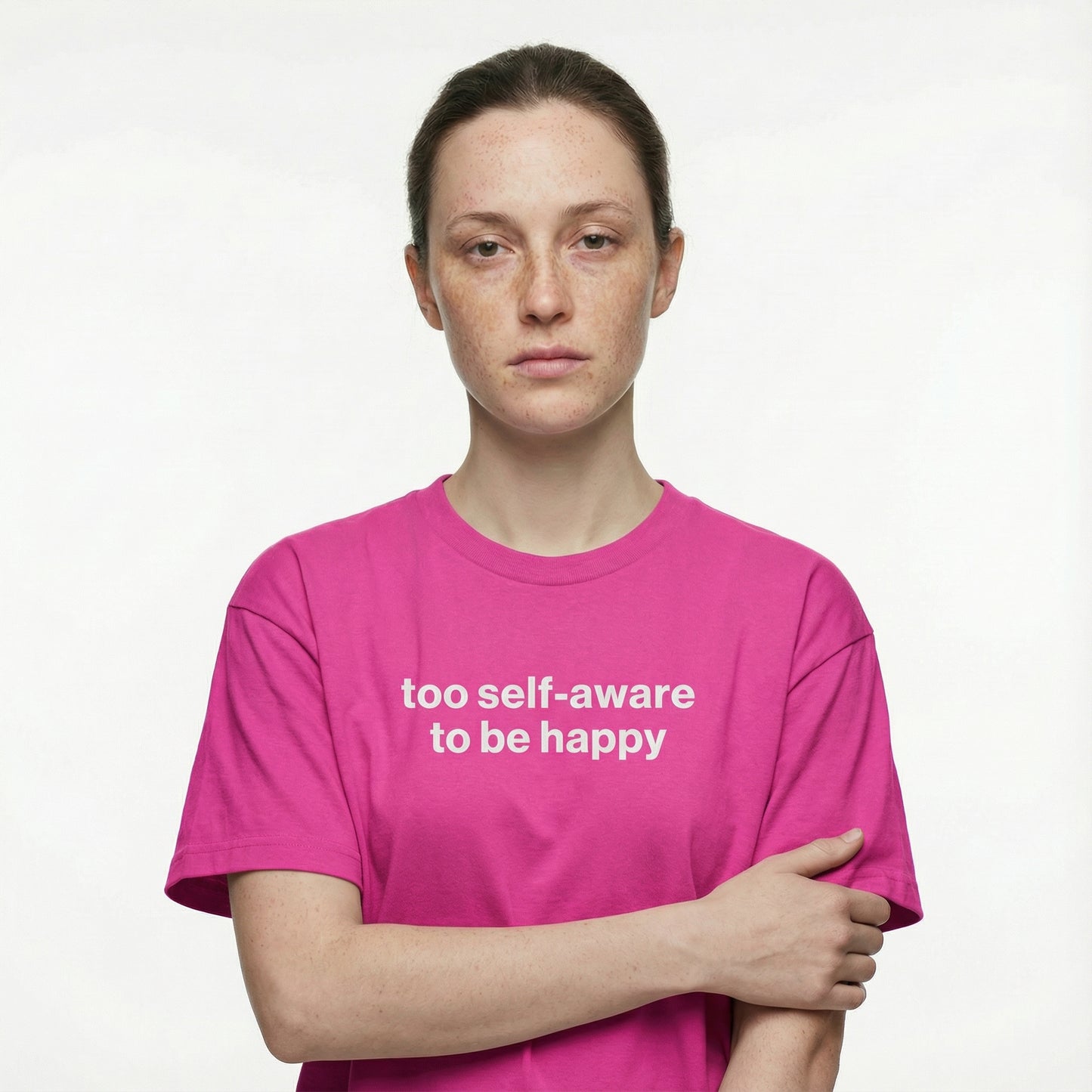 too self-aware to be happy tee