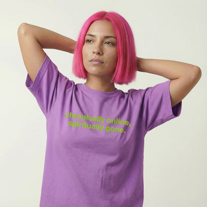 chronically online, spiritually gone tee