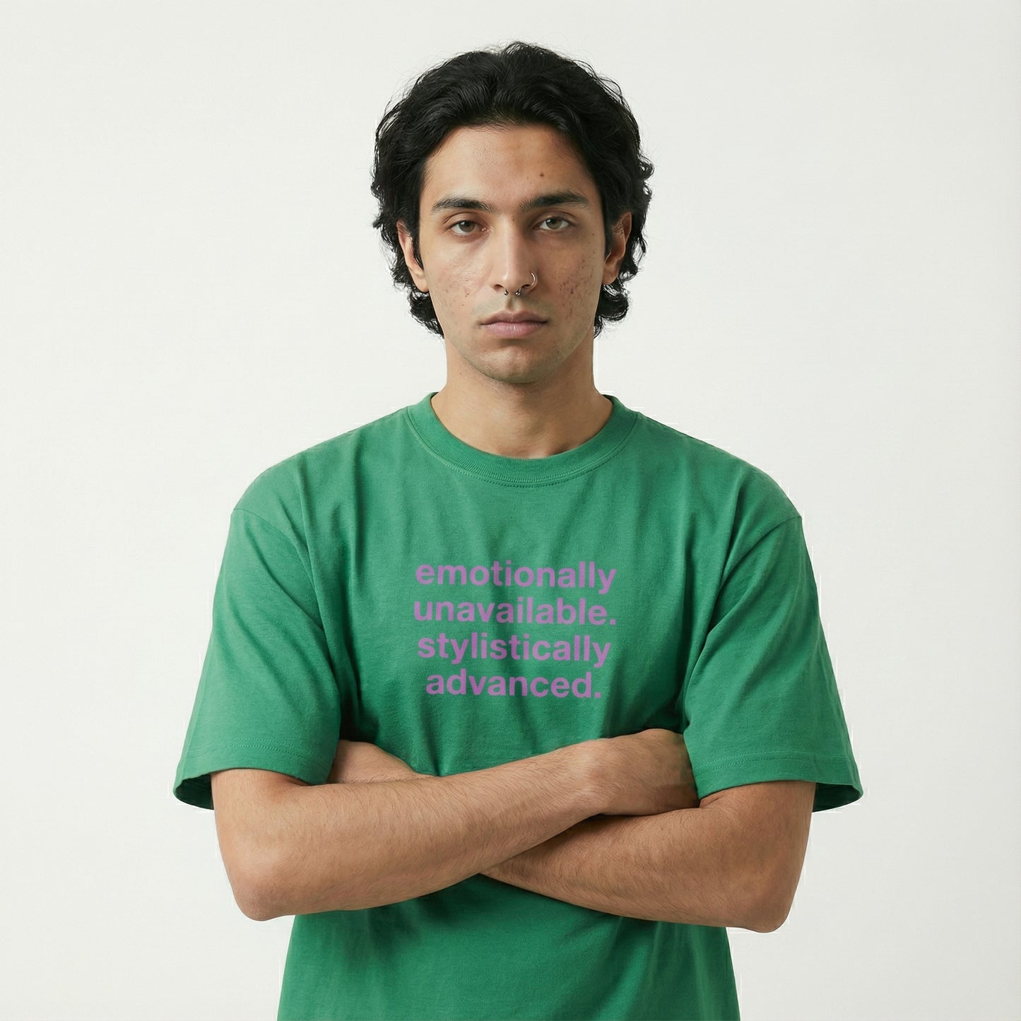 emotionally unavailable, stylistically advanced tee