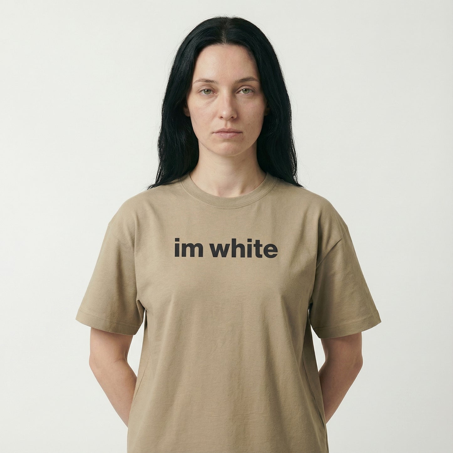 i'm white tee