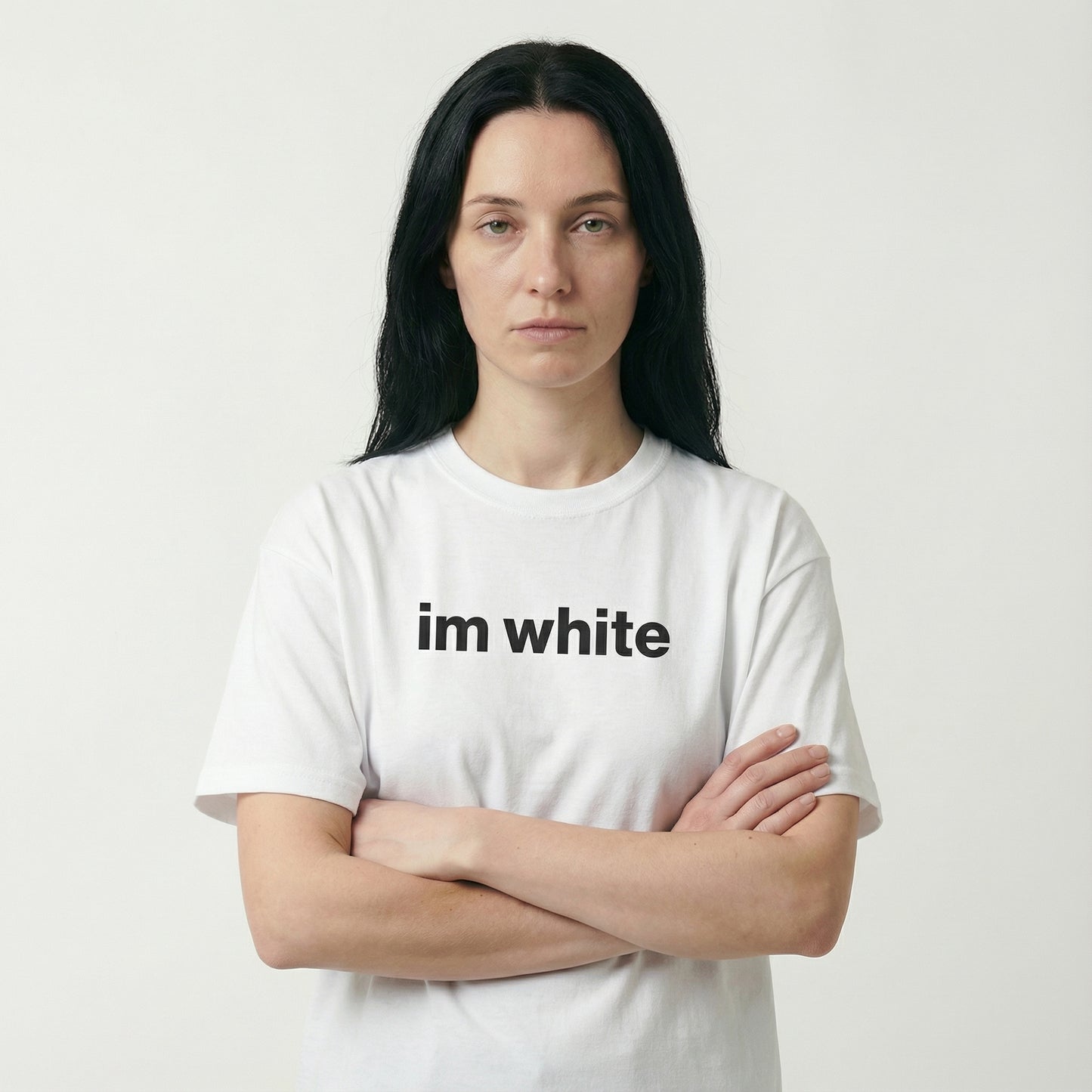 i'm white tee