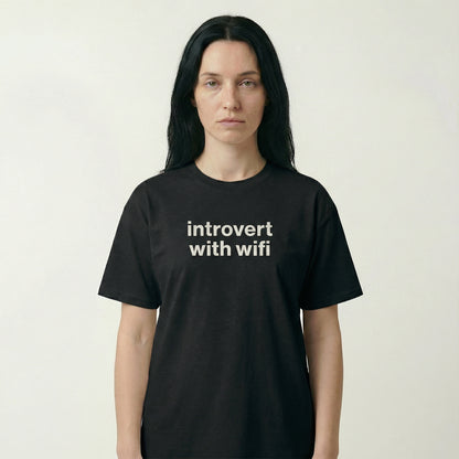 introvert with wifi tee