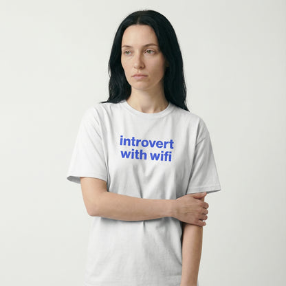 introvert with wifi tee