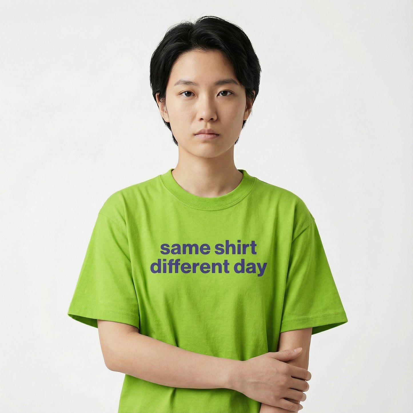 same shirt, different day tee