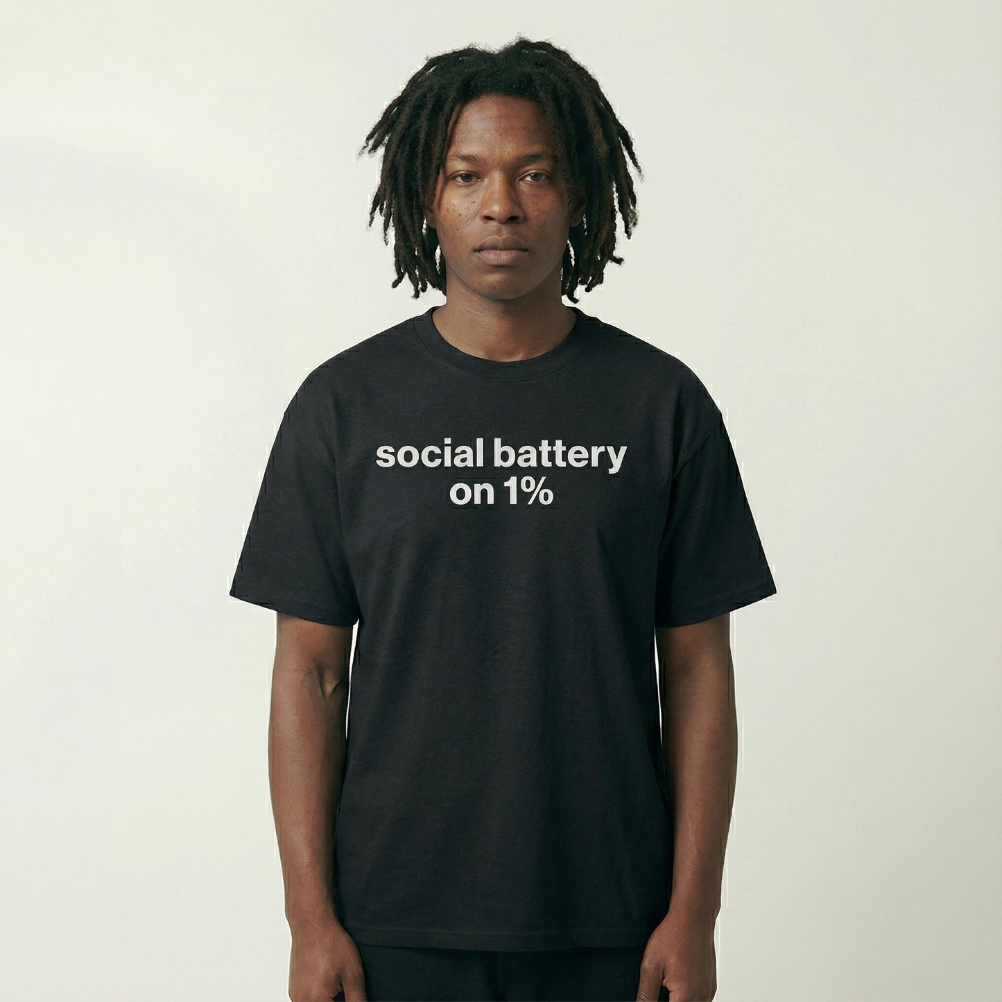 social battery on 1% tee