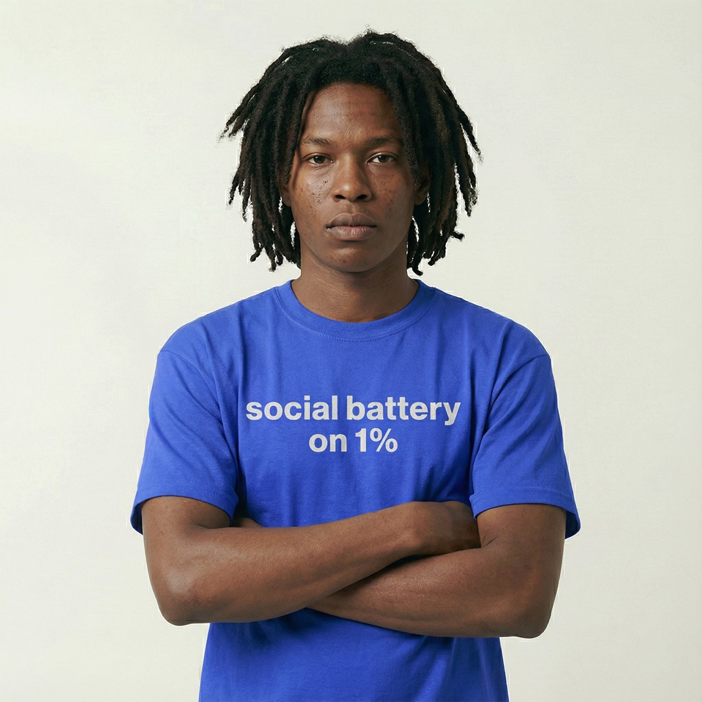 social battery on 1% tee