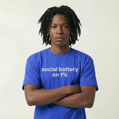 social battery on 1% tee