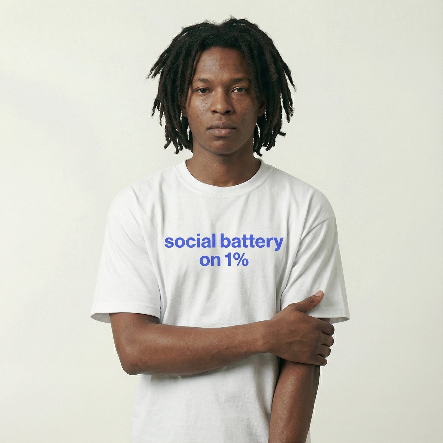 social battery on 1% tee